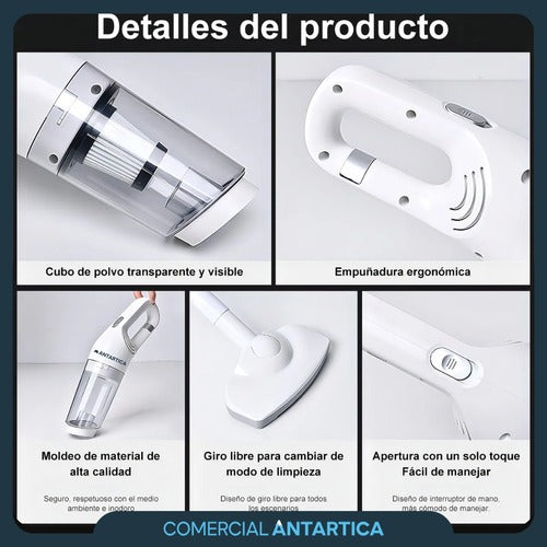 Aspiradora de Mano y Escoba Pro | Motor 120W con Filtro HEPA