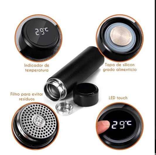 Botella Térmica Smart 500ml | Pantalla Táctil y Filtro de Acero Inoxidable